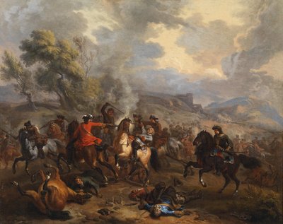 Battaglia di cavalieri durante la guerra di successione spagnola da Jan van Huchtenburgh